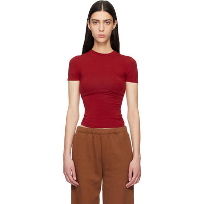 SKIMS 女士 T恤 红色 Cotton Jersey