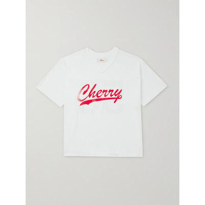 Cherry Los Angeles 男士秋冬新品 T恤 徽标印花棉针织T恤