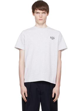 A.P.C. 男士 T恤 灰色 Standard Rue Madame