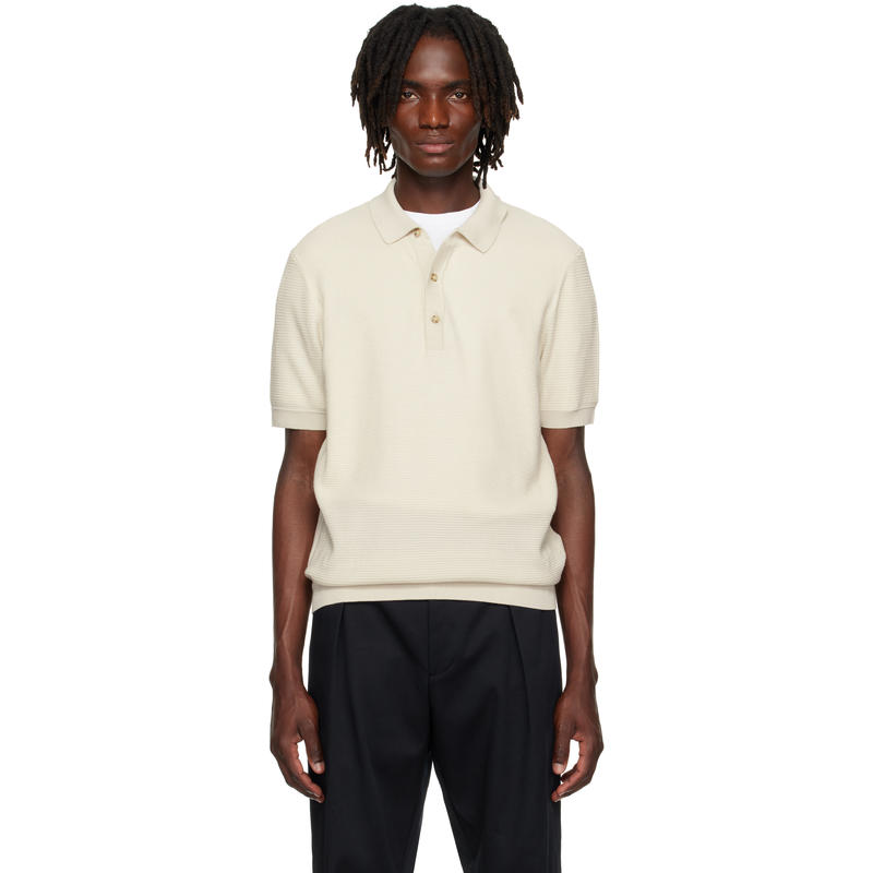 HUGO BOSS雨果博斯 男士 POLO衫 米色 Regular Knit Polo 衫