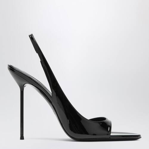 Paris Texas 女士 FW26 高跟鞋 黑色漆皮露跟凉鞋
