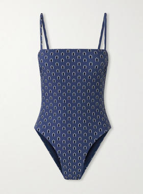 Matteau 女士 连体泳衣 recycled-seersucker 小号方形弹力泳衣