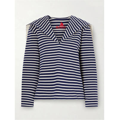 LES VACANCES D'IRINA 女士 FW26 T恤 Seaman 条纹棉针织衫