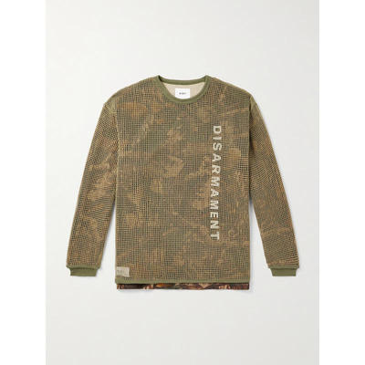 WTAPS 男士 SS26 衬衫 Ghill 层叠感徽标印花棉质网纱针织T恤