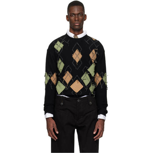 Andersson Bell 男士 毛衣 黑色 Tom Argyle Crew-Neck