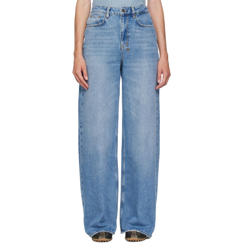 Ksubi 女士 牛仔长裤 蓝色 Baggy Strider Horizon 牛仔裤