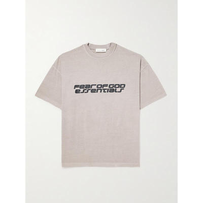 Essentials 男士 SS26 T恤 90s 宽松款徽标印花棉针织T恤