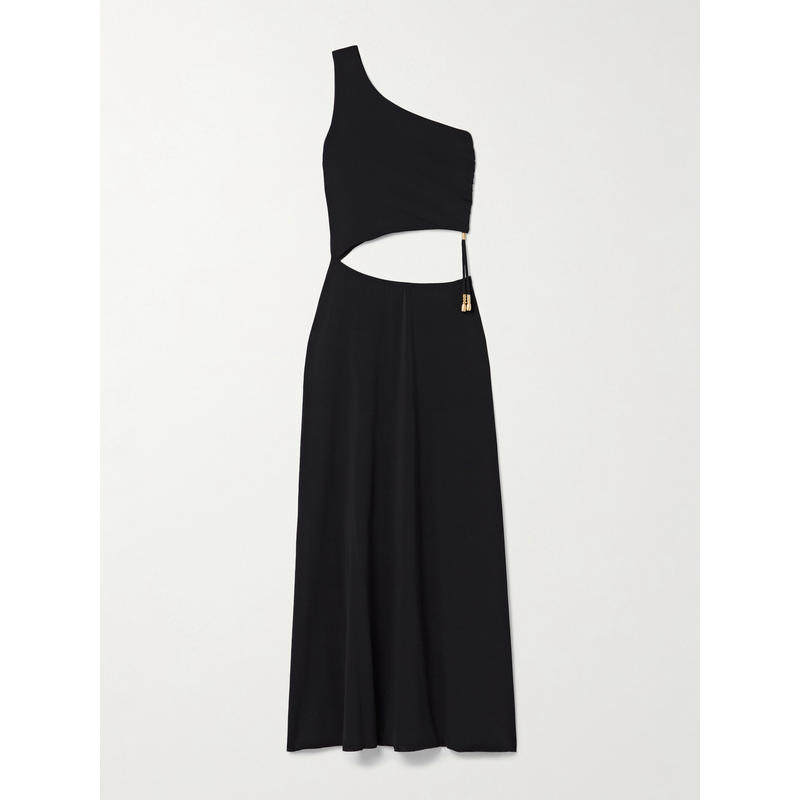 ERES 女士 FW25 罩衫 Legende 单肩精饰剪口弹性针织长款连衣裙