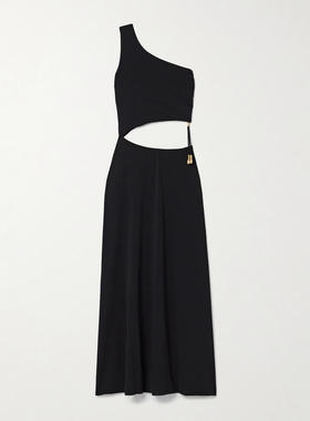 ERES 女士 FW25 罩衫 Legende 单肩精饰剪口弹性针织长款连衣裙