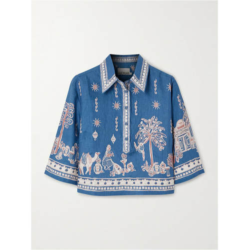 Alémais 女士 SS26 衬衫 Acacia 短款印花亚麻