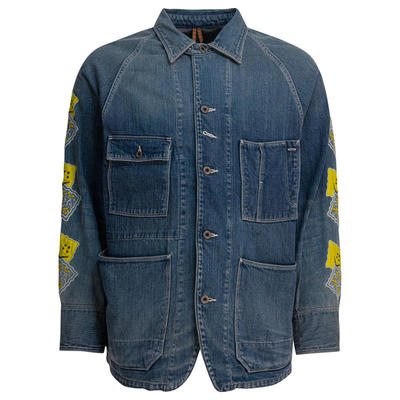 kapital 男士 FW25 夹克 Cactus 嵌花牛仔布夹克