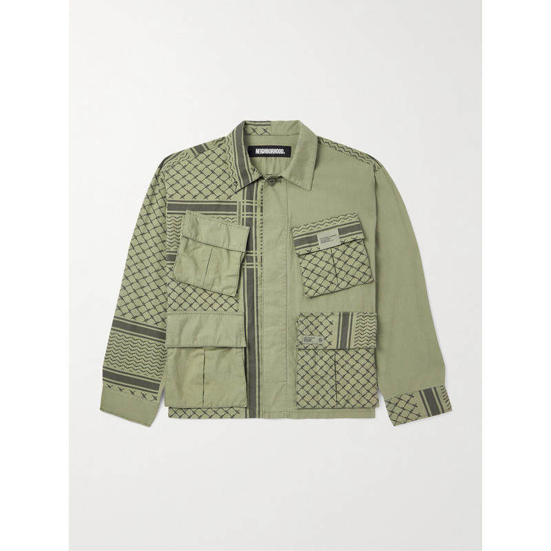 NEIGHBORHOOD 男士 FW25 夹克 Shemagh Fatigue 印花棉防撕裂夹克,男装,牛仔外套,淘宝优惠券,粉丝福利购,淘宝优惠卷