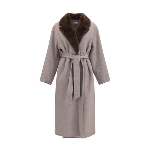 Parosh 女士 FW26 大衣 Coat 羊毛毛领皮带