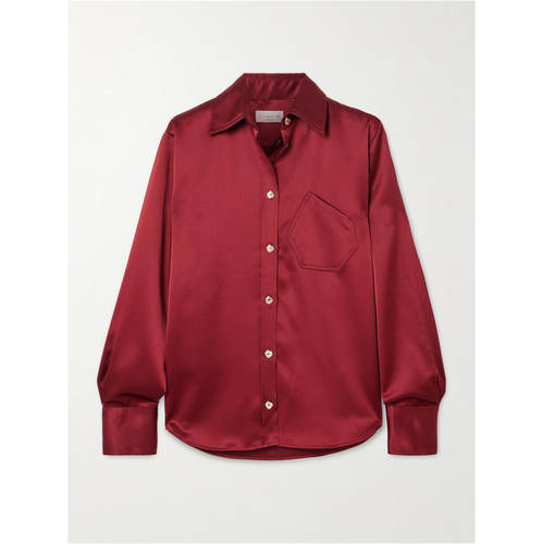 VIOLANTE NESSI 女士 SS26 上衣 Violi 纽扣装饰缎面衬衫