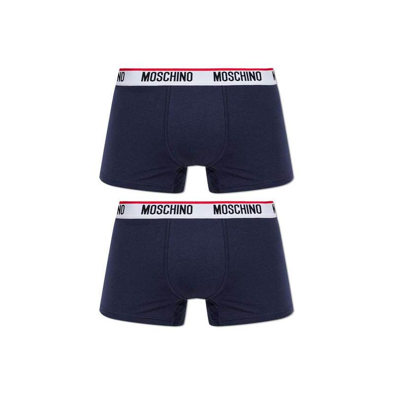 Moschino 莫斯奇诺 男士 FW26 Logo 腰带平角内裤 2 条装
