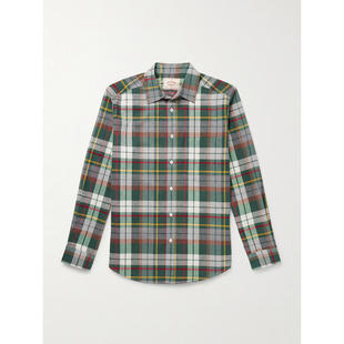 PORTUGUESE FLANNEL 男士 衬衫 Teca 格纹有机棉质法兰绒衬衫