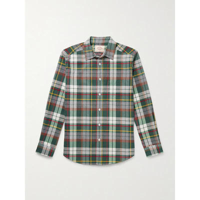 PORTUGUESE FLANNEL 男士 衬衫 Teca 格纹有机棉质法兰绒衬衫