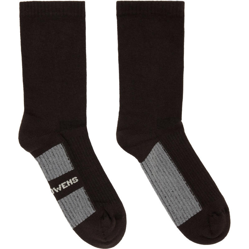 Rick Owens 男士 袜子 灰褐色 Concordians Glitter 中筒袜