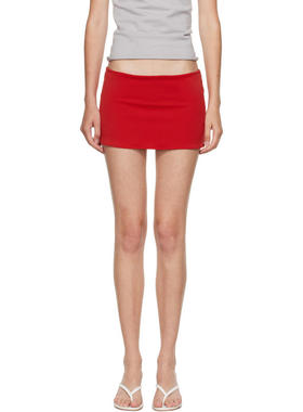 Danielle Guizio 女士 迷你裙 红色 Micro Stretch 短裙