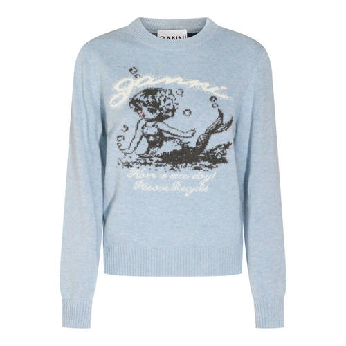 Ganni 甘尼 女士 FW26 毛衣 柔软青年布羊毛混纺