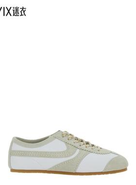 [秋冬新品]Dries Van Noten 女款the 白色低帮压纹徽标鞋舌皮质绒