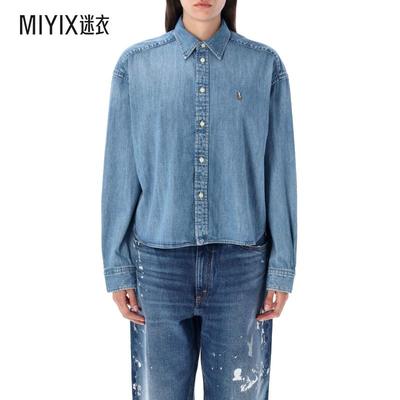 Polo Ralph Lauren拉夫劳伦 女款短款宽松款青年布牛仔布衬衫 迷