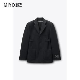 [秋冬新品]Alexander Wang亚历山大王 女款黑色羊毛混纺西装外套