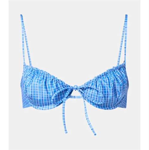 Faithfull the Brand 女士 比基尼 Ombra 格纹上装