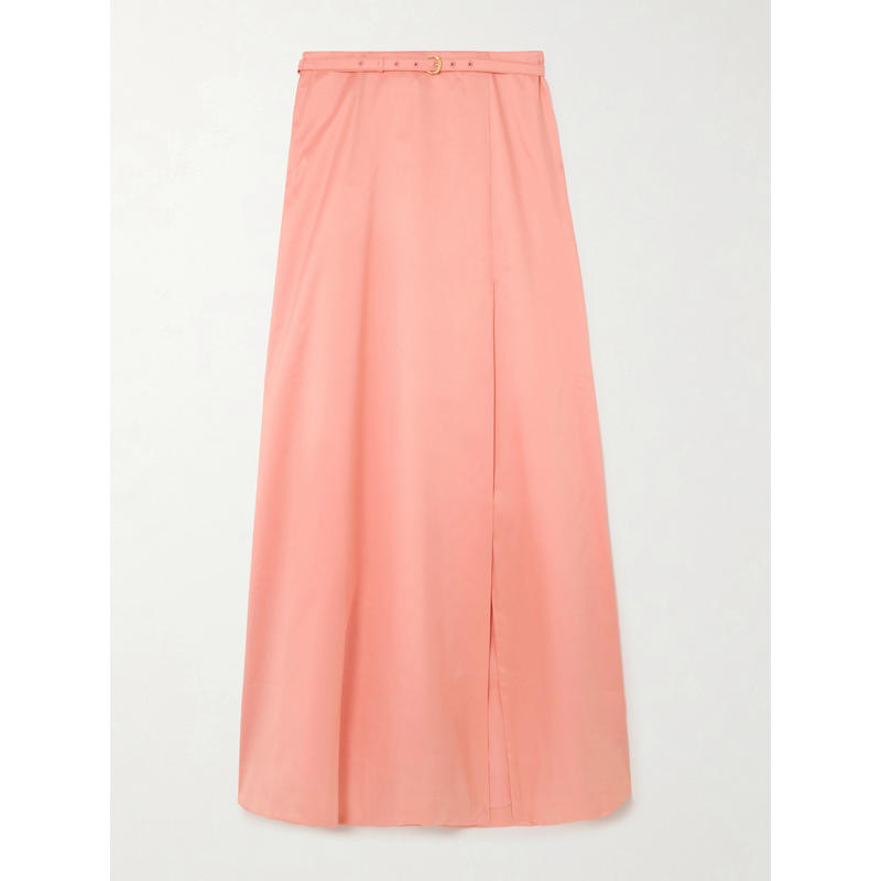 Aje 女士 超长裙 Etta 束带裹式塔夫绸长款半身裙