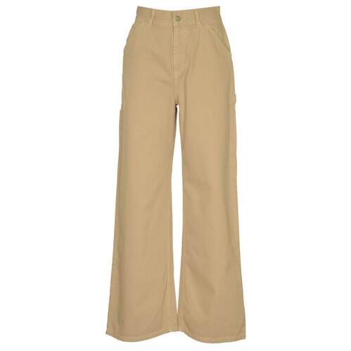 Carhartt WIP 卡哈特 女士 SS24 牛仔长裤 徽标贴片阔腿牛仔裤