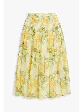 Mikael Aghal 女士 中长裙 褶裥印花雪纺半身裙