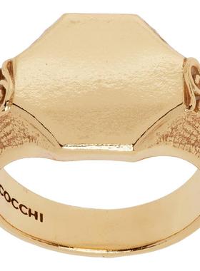 Emanuele Bicocchi 男士 戒指 Floral Mirrored 图章戒指