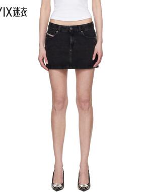Diesel迪赛 女款黑色 De-Ron-S2 牛仔短裙  迷衣时尚