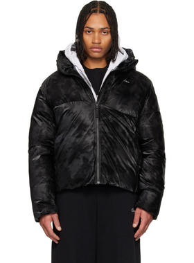Dime MTL 男士 羽绒服 黑色 Wavy 填充夹克