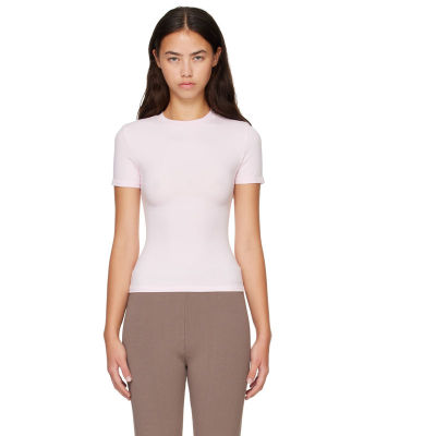 SKIMS 女士 T恤 粉色 Cotton Jersey