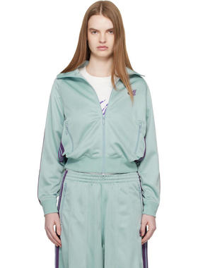 Needles 女士 卫衣 绿色 Poly Smooth 运动夹克