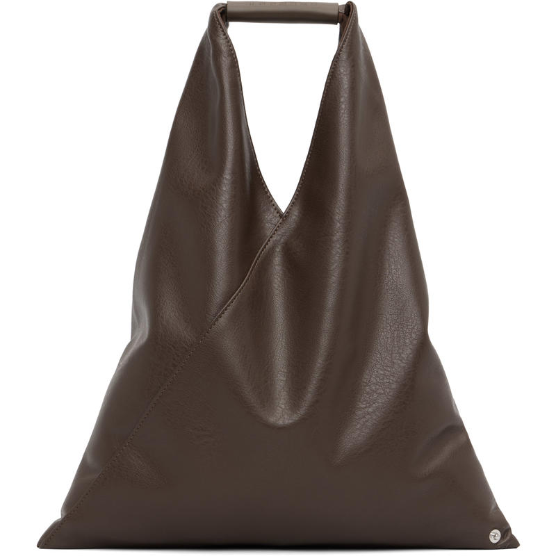 MM6 Maison Margiela马吉拉 女士 棕色小号 Triangle 托特包
