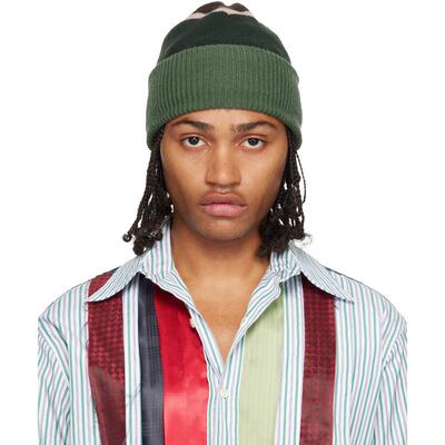 Edward Cuming 男士 毛线帽 绿色 Top-View 毛线帽
