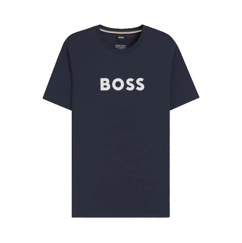 Boss 博斯 男士 T恤 Cotton-jersey T-shirt with logo print图片