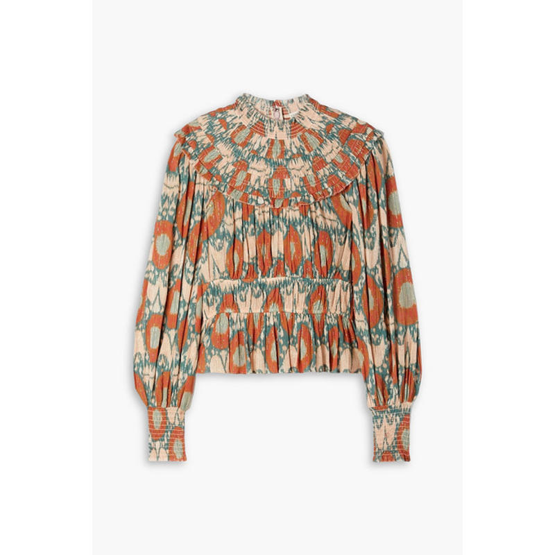 Ulla Johnson 女士 上衣 Noor fil coupé 印花棉混纺绉纱衫