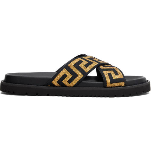 Versace 范思哲 男士 凉鞋 黑色 Jacquard Nappa