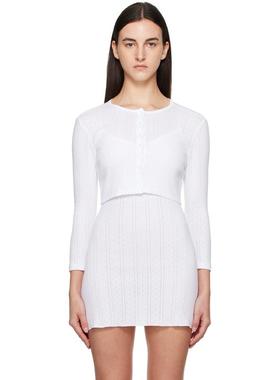 Cou Cou Intimates 女士 开衫 白色 The Crop Cardi 开衫