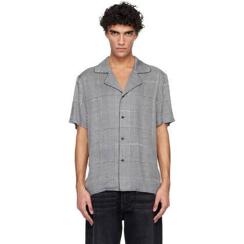 Balmain 巴尔曼 男士 衬衫 黑色 Pyjama Printed Prince of Wales