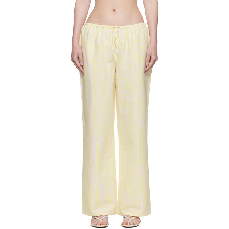 Danielle Guizio 女士 运动长裤 黄色条纹长裤