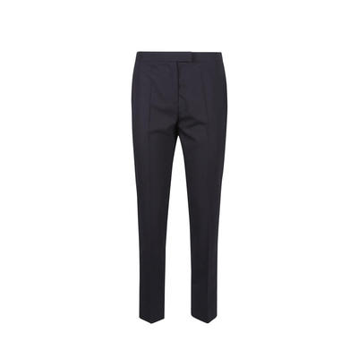 Eleventy 女士 SS24 长裤 海军蓝棉质裤子