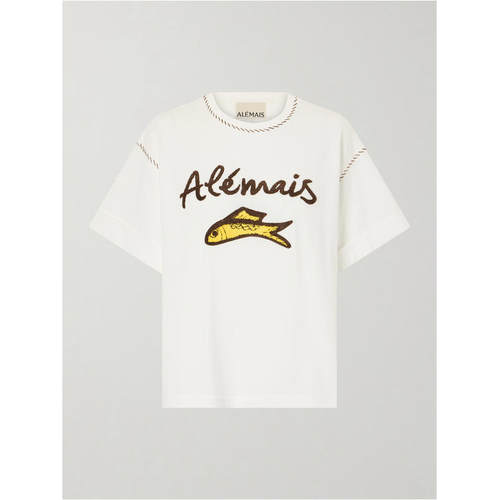 Alémais 女士 FW26 T恤 防水面料刺绣棉针织