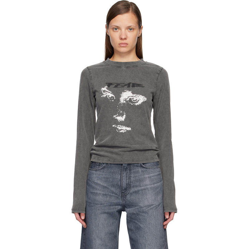Mfpen 女士 T恤 灰色 Merch 长袖 T 恤