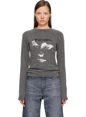 Mfpen 女士 T恤 灰色 Merch 长袖 T 恤