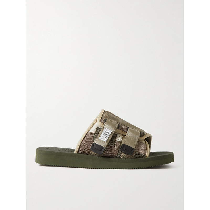 Suicoke 男士 FW23 凉鞋 KAW-VS Webbing 山羊皮边牛仔布凉鞋