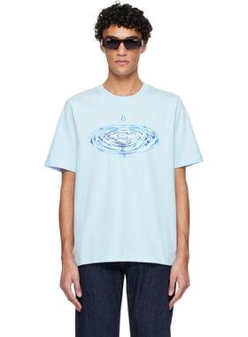 Casablanca 男士 T恤 蓝色 Drip Logo T 恤